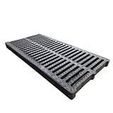 Hoopever Griglia di scarico in plastica nera, 500 x 200 x 30 mm
