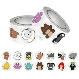 サイズ：（1枚あたり）直径約2cm 14種柄 2ロールセット（1ロール500枚 合計1000枚入り） 子供へのごほうびシールや小物の装飾など、アイディア次第で様々な用途にご使用していただけるシールです。