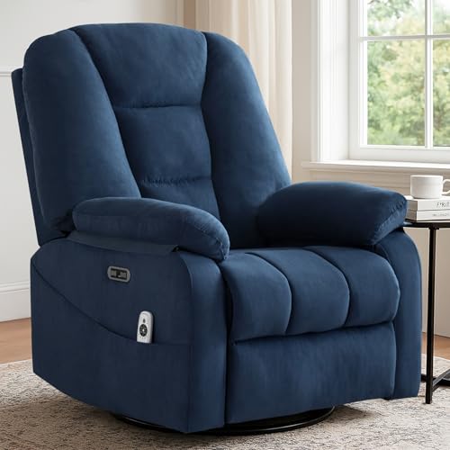 Sftaiyou Power Swivel Rocker Recliner Chair for Adults