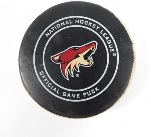 2018 Arizona Coyotes vs. Ottawa Senators Game Used Puck 3-3-18 AA0021729 - NHL Unsigned Game Used Pucks