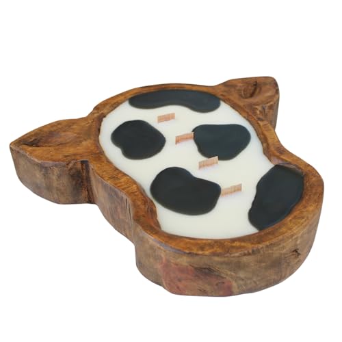 Image of McCall's Candles | Country Store | Rustic Cow-Shaped Bread Bowl Candle | Multi-Wick with Crackling Wooden Wicks | USA-Poured Wax | Farmhouse Decor