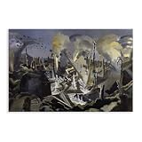 WCYB Póster de The Mule Track de Paul Nash, lienzo, pinturas decorativas para pared, para oficina, sin marco, 12 pulgadas de largo x 18 pulgadas de ancho