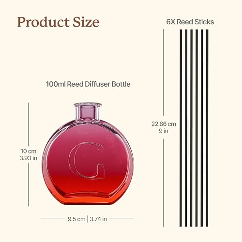 Image of Lavender & Vanilla Reed Diffuser Set | Soothe Aromatherapy | 100 ml with 6 Fiber Reed Sticks | Long-Lasting Home Fragrance (Up to 60 Days) | Air Freshener for Room, Bedroom & Bathroom