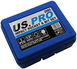 US Pro 2085 5 Pc 1/2 Dr 12 Point Hub Impact Socket & Bit Set for VAG Vehicles, Variety Pack - Image 3