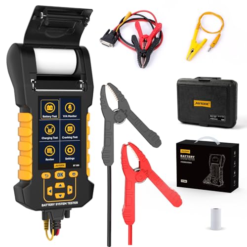 AUTOOL Autobatterietester 12V 24V Batterietester kfz mit Drucker, 30-2000 CCA Digitaler Autobatterie tester Lasttester Ladesystem Analysator und Generatorprüfer für Motorrad Auto ATV LKW Boot AUTOOL Autobatterietester 12V 24V Batterietester kfz mit Drucker, 30-2000 CCA Digitaler Autobatterie tester Lasttester Ladesystem Analysator und Generatorprüfer für Motorrad Auto ATV LKW Boot