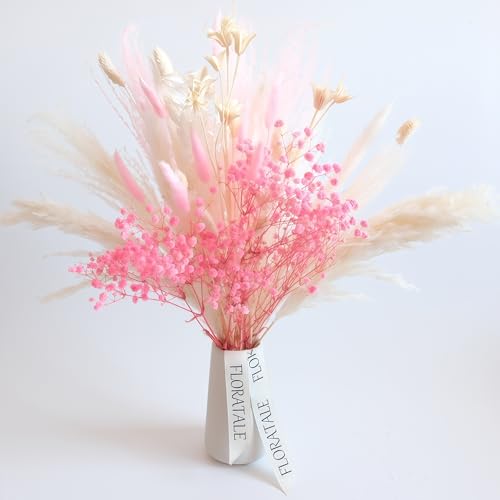 Ramo de flores secas Romantic Blush 17 pulgadas sin jarrón miniatura 1