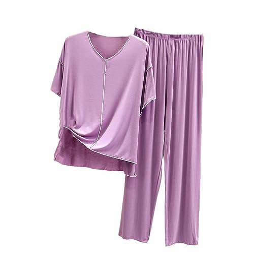 Pyjama femme manches courtes en coton léger pour des soirées d'été fraîches et décontractées