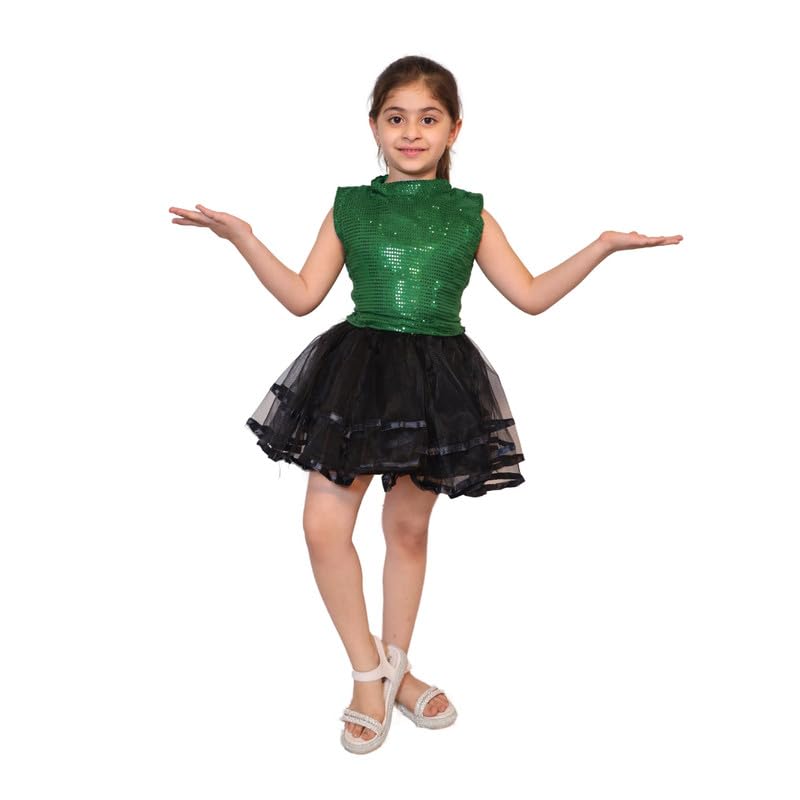 Image of Kaku Fancy Dresses Western Dance Top for Kids Halter Neck Top For Annual Function (ONLY TOP) - Skirt not included