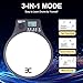 EX [3-IN-1] Portable Digital Electronic Drum Pad, with [Metronome, Speed Detection & Tap Counting] 10″ TPR Practice Pad, White