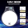 EX [3-IN-1] Portable Digital Electronic Drum Pad, with [Metronome, Speed Detection & Tap Counting] 10 TPR Practice Pad, White