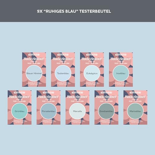 Badezimmer Holz und Schränke Testerbox - Ruhiges Blau - Matt