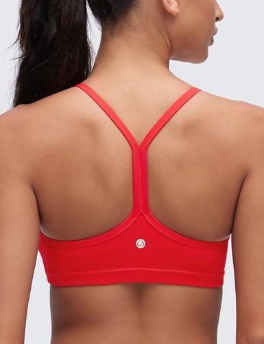 Image of CRZ YOGA Butterluxe Ruched Sports Bras | Light Support, Removable Pads, Yoga, Extremely Soft, Y Back, V Neck, Spaghetti Straps, for Women
