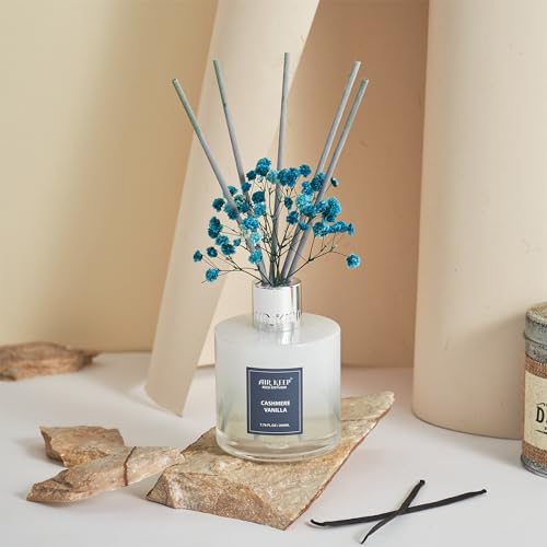Image of Airkeep Reed Diffuser Set /Cashmere Vanilla /6.76 fl oz(200ml) /1 Pack /Home & Office Decor Aromatherapy Diffuser Oil Gift Set
