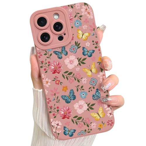 Coque iPhone 16 Pro Max LSL fleurie en TPU souple antichoc