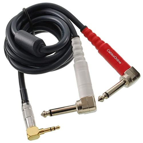 Cable de audio estéreo 3.5mm a 2x 1/4" 6ft negro miniatura 1