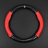- 「DISEÑO ÚNICO」: El diseño de costura dinámica agrega elementos deportivos y de moda a su automóvil. La banda elástica de alta calidad es un punto culminante. Es una funda para volante fácil de instalar y estable. La funda para volante es adecuada para todas las estaciones.