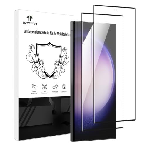 Schutzfolie für Panzerglas für Samsung Galaxy S23 Ultra 2 Stück Fingerabdruck-ID Unterstützen Folie 9H Härte Gehärtetem Glas Displayschutz Schutzfolie Glas