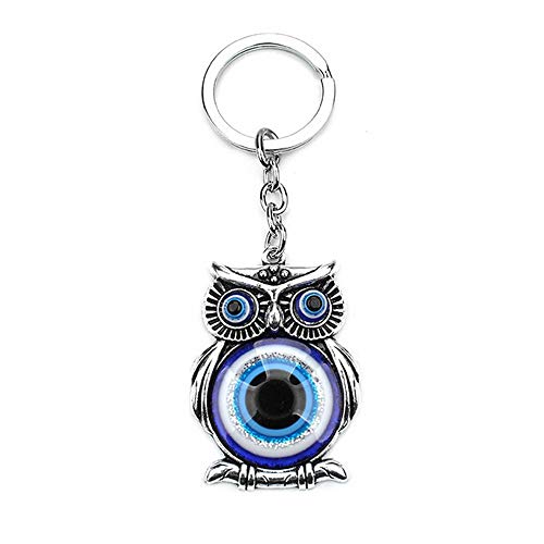 MJZYP œil Porte-Bonheur Turc,Hibou Pendentif Sac Accessoire Pendentif Turc Bleu Fantaisie Unisexe amulette Protection Petit Cadeau Cover