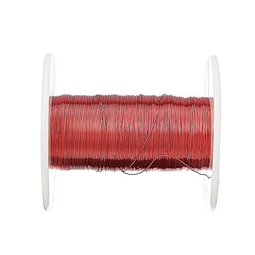1 kg/rolka Enameled drut miedziany 0,04mm 0.2mm 0.3mm 1.5mm Drut magnesowy Cewka z cewki magnetycznej do indukcyjności silnika elektromagnes majsterkowanie(0.08mm 1kg,Red)