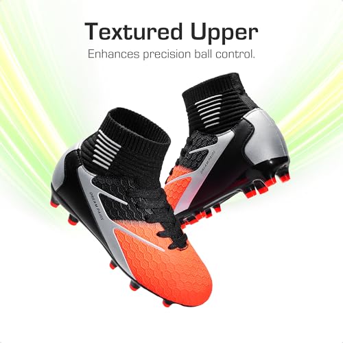 Image of DREAM PAIRS Boys Girls Soccer Football Cleats Shoes(Toddler /Little Kid /Big Kid)