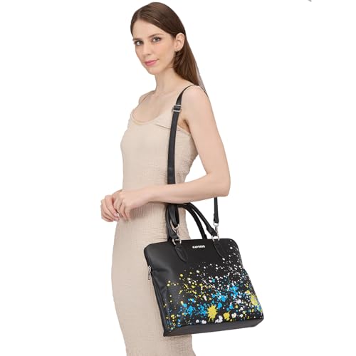 Image of Caprese Splash Laptop Bag for Women (Large, Black)