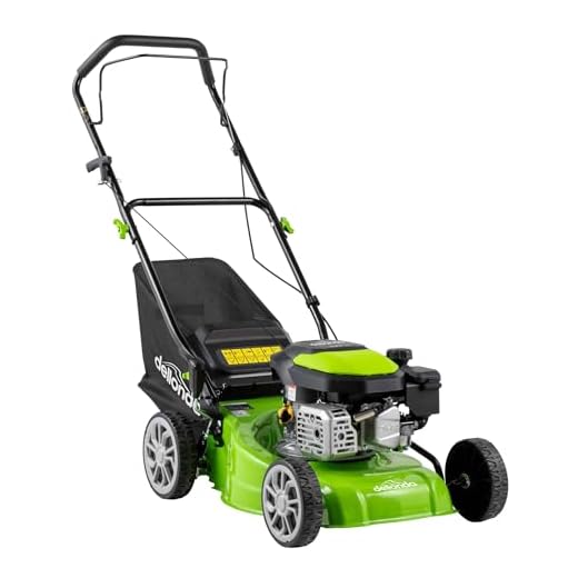 Dellonda 127cc 16"/40cm Hand-Propelled Petrol Lawnmower - 4-Stroke - DG100