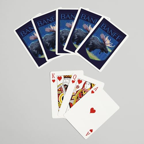 Baraja de 52 cartas Póker Banff Canadá Alce Noche miniatura 7