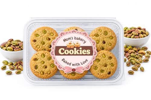 Image of MOM'S BAKERY Crunchy Pista Cookies-200gm Soft, Chewy & Freshly Baked Snack Treats- Ideal for Gifting | Eggless, No Palm Oil, No Preservatives | T45 Flour, Butter, Sugar, Vanilla Essence | Healthy & High Fiber for Anytime Cravings for Tea Time