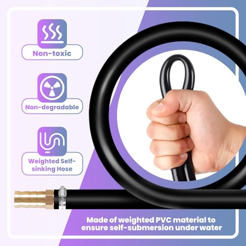 1/2 inch irrigation tubing,100Ft Weighted Pond Aerator Hose Kit, 170° to -115° PVC drip hose,flexible garden hose for Pond, Garden, Water Feature, Aquaculture, Fish Tank, Yard