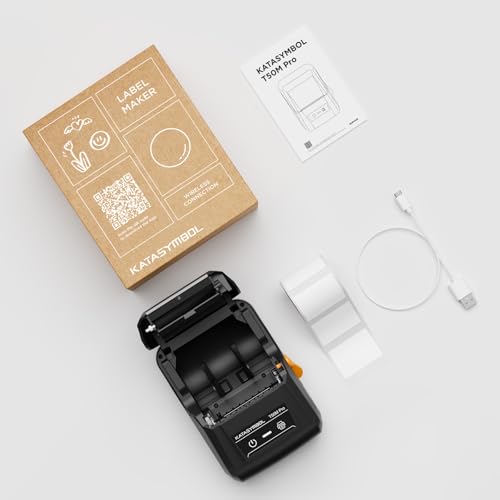 SUPVAN T50M Pro Etikettendrucker Bluetooth mit wasserfeste breite Etiketten, Handys- und PC-kompatibel, für Einzelhandel, Büro, Organisation, Schule und Zuhause
