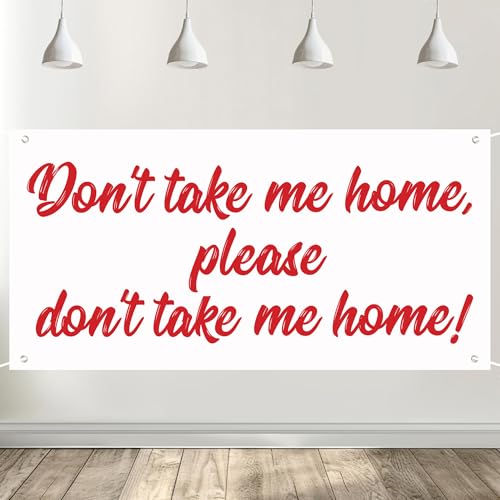 England Soccer Fan Backdrop Banner - Don't Take Me Home Red Lettering Football Supporter Flag for Home Bar, Pub & Man Cave Decor, England National Team Spirit Decoration 47x24 Inch