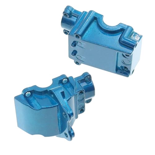 Image of 2PCS Metal Front and Rear Differential Gearboxes Housing Cover Compatible with WLtoys 1 /14 144010 144001 144002 1 /12 124016 124017 124018 124019 RC Car Upgrades Parts (Blue)