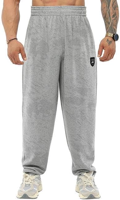 Men's Loose Fit Sweatpants with Pockets, Baggy Gym Pants Four Season Exercise Track Pants - Image 2