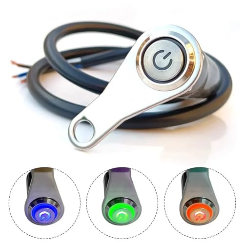 Interruptor LED 12V estanco de aluminio para activar luces de moto 4