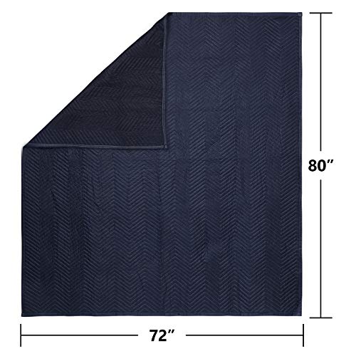 Anlu Load 1 Pack Moving Blanket(72"X 80") Heavy Duty Packing Blankets Moving Strap Suitable For Carrying Glass/Piano/Washing/Machine/Mattress,Protect Your Valuables. #TOP5