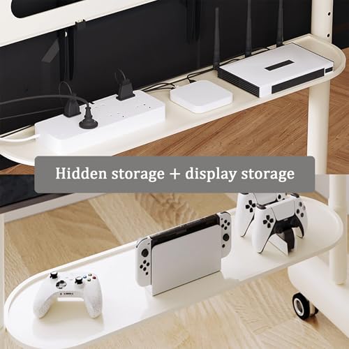 Soporte móvil de TV ajustable en altura y con ruedas miniatura 4