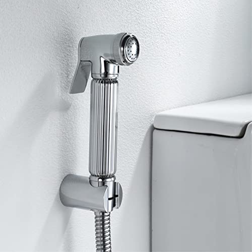 Bidé de mano de latón cromado con manguera para ducha de wc 5