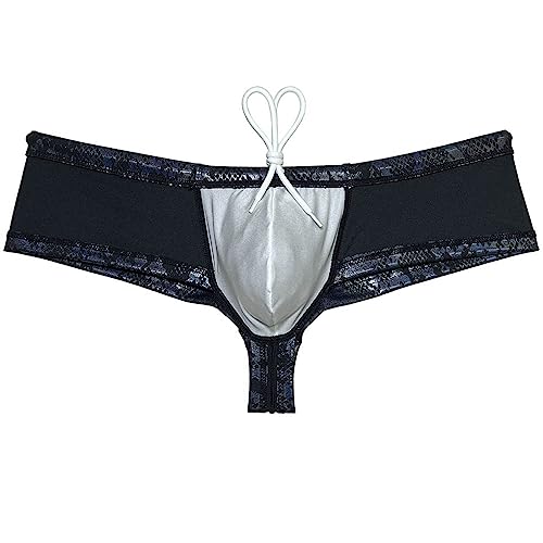 Fashion Men's Metallic Mini Cheek Swimwear Sport Male Soft Contour Pouch Bikini Swimsuit Shiny Board Shorts4