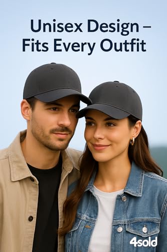 4sold Czapka z Daszkiem Bawełniana, Unisex, Regulowana, Lekkia i Oddychająca, Na Lato, Sport i Codzienne Użytkowanie