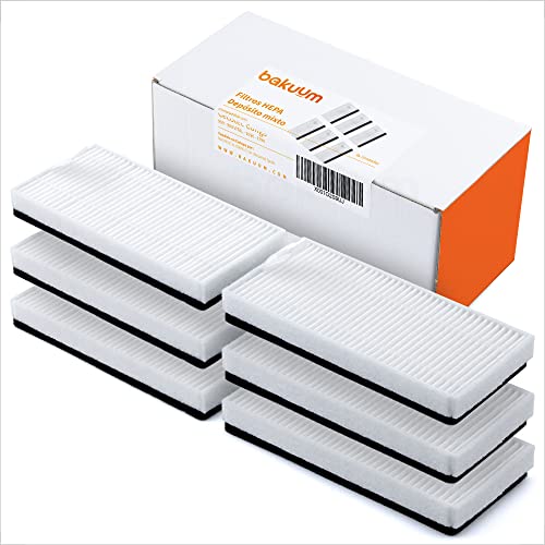 BAKUUM Pack 6 Filtros HEPA para deposito MIXTO (agua y polvo) de Cecotec…