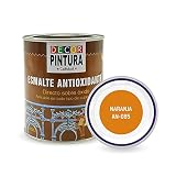  Pintura antioxidante exterior para metal minio Pinturas esmalte antioxido para galvanizado , hierro, forja , barandilla, chapa para interiores y exteriores - Lata 750ml(Naranja)