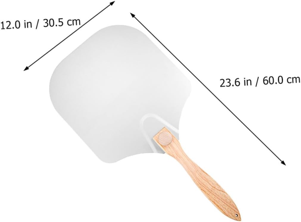Folding Aluminum Pizza Peel with Wood Handle Baking Pizza Spatula and Transfer Paddle for Home and Restaurant Use for Oven Baking Random Color