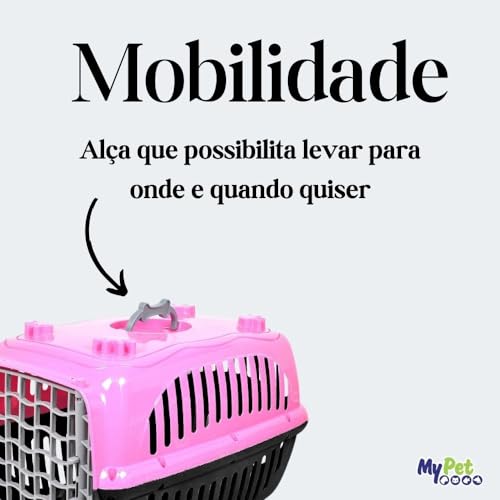 Caixa de Transporte para Cachorros e Gatos N.2 Rosa, Transporte Pet My Pet