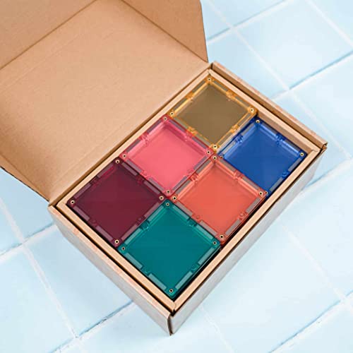CONNETIX Magnetic Tiles Pastel Square Pack, 40 Pieces, Small - Image 4