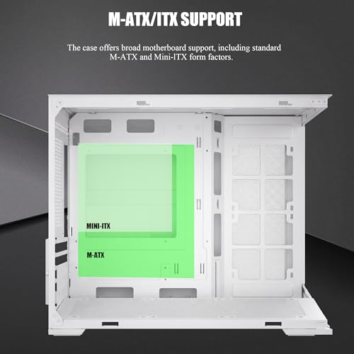 Boîtier PC ATX Zero Blanc mini-tour pour configuration gaming et bureau épurée - 5