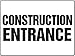 Entrance Sign, 24 x 36In, BK/WHT, ENG, Text