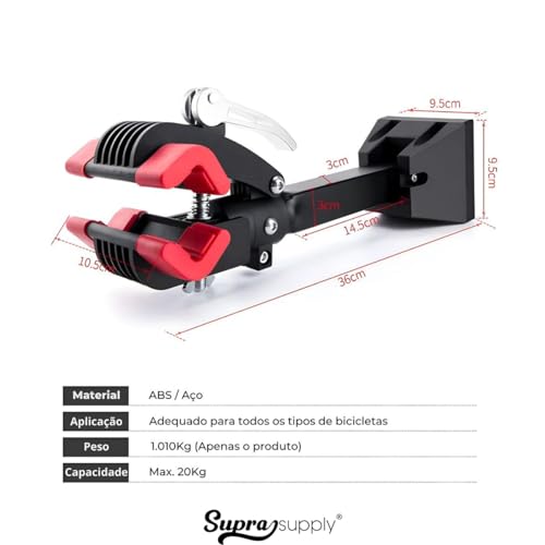 Suporte de Bicicleta Gancho Bike Braço Guardar Bike Horizontal Braço com Locker de Facil Abertura e