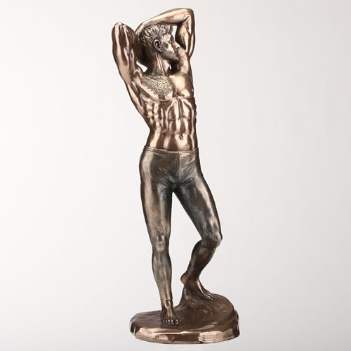 Escultura Hombre Tatuado en Pose Pinup en Bronce miniatura 2