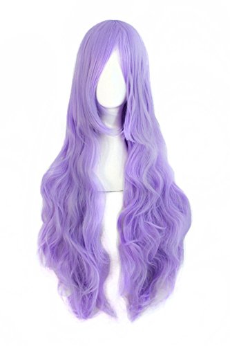 Image of MapofBeauty 32 Inch /80 cm Fashion Long Curly Cosplay Wig (Light Purple)