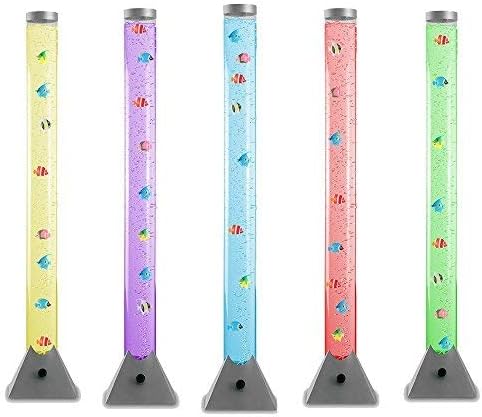 LETTUCE EAT ® 90cm Colour Changing Sensory Mood LED Novelty Bubble Fish Lamp